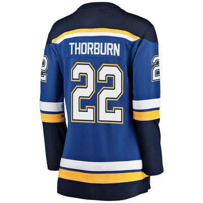 Women s St Louis Blues Chris Thorburn Fanatics Branded Blue Breakaway Player Jersey