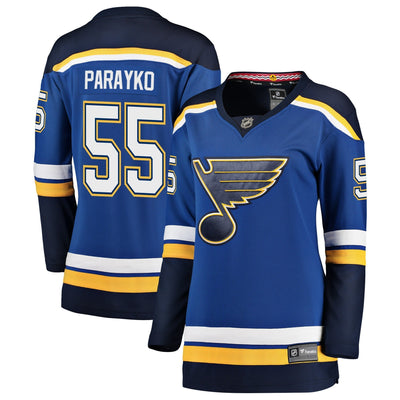 Women s St Louis Blues Colton Parayko Fanatics Branded Blue Breakaway Player Jersey