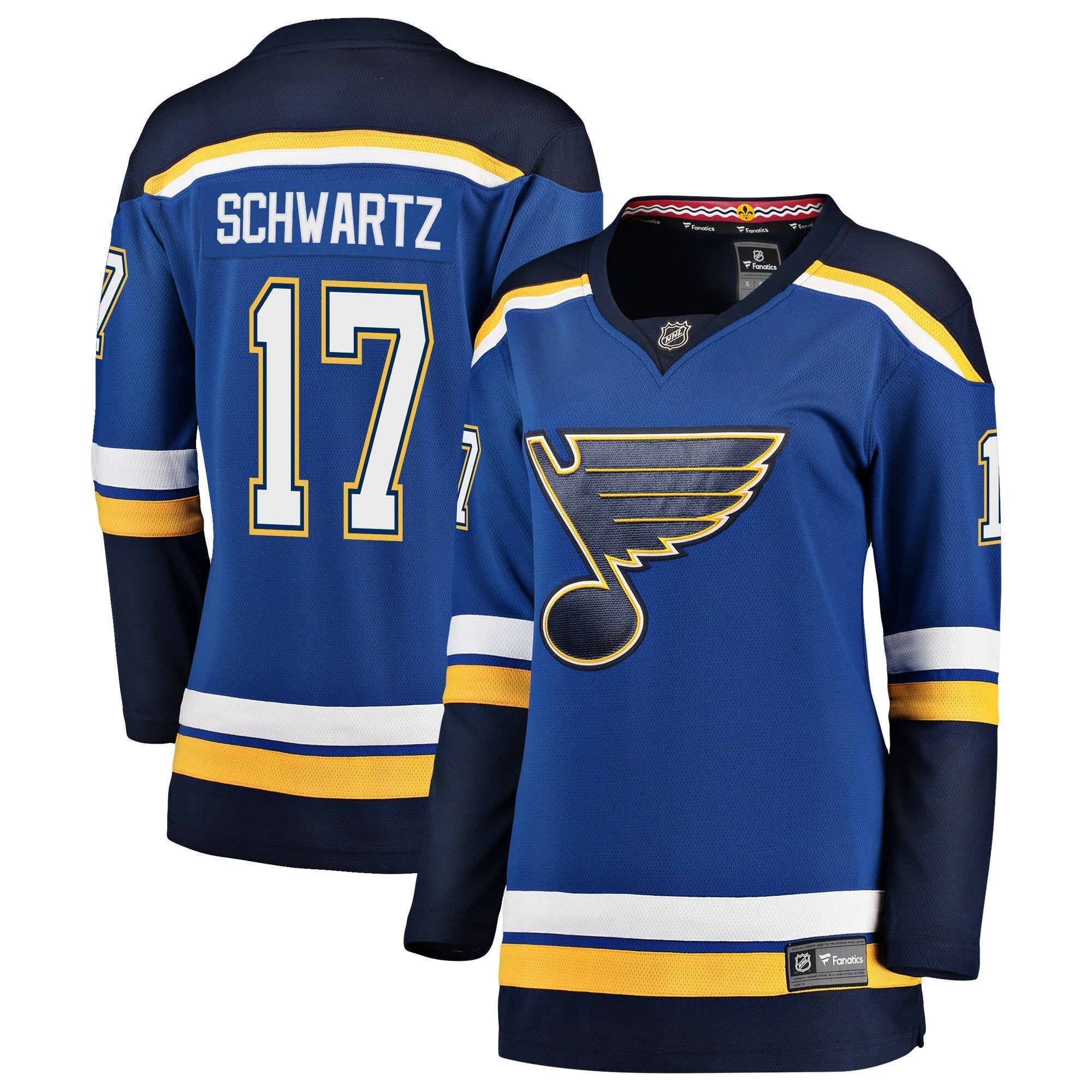 Women s St Louis Blues Jaden Schwartz Fanatics Branded Blue Breakaway Player Jersey