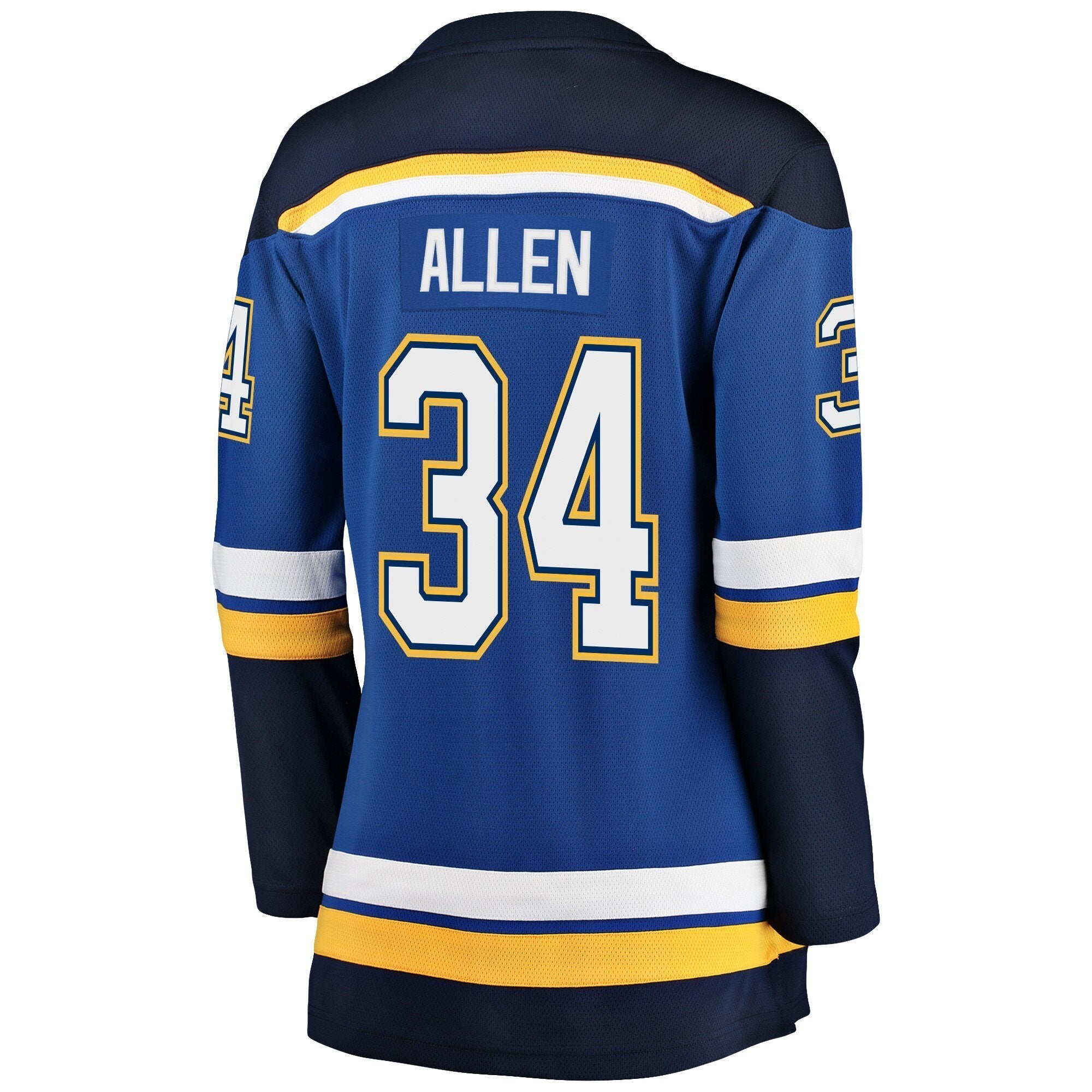 Women s St Louis Blues Jake Allen Fanatics Branded Blue Breakaway Player Jersey