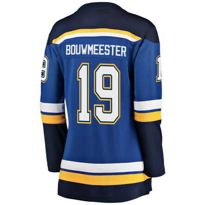 Women s St Louis Blues Jay Bouwmeester Fanatics Branded Blue Breakaway Player Jersey