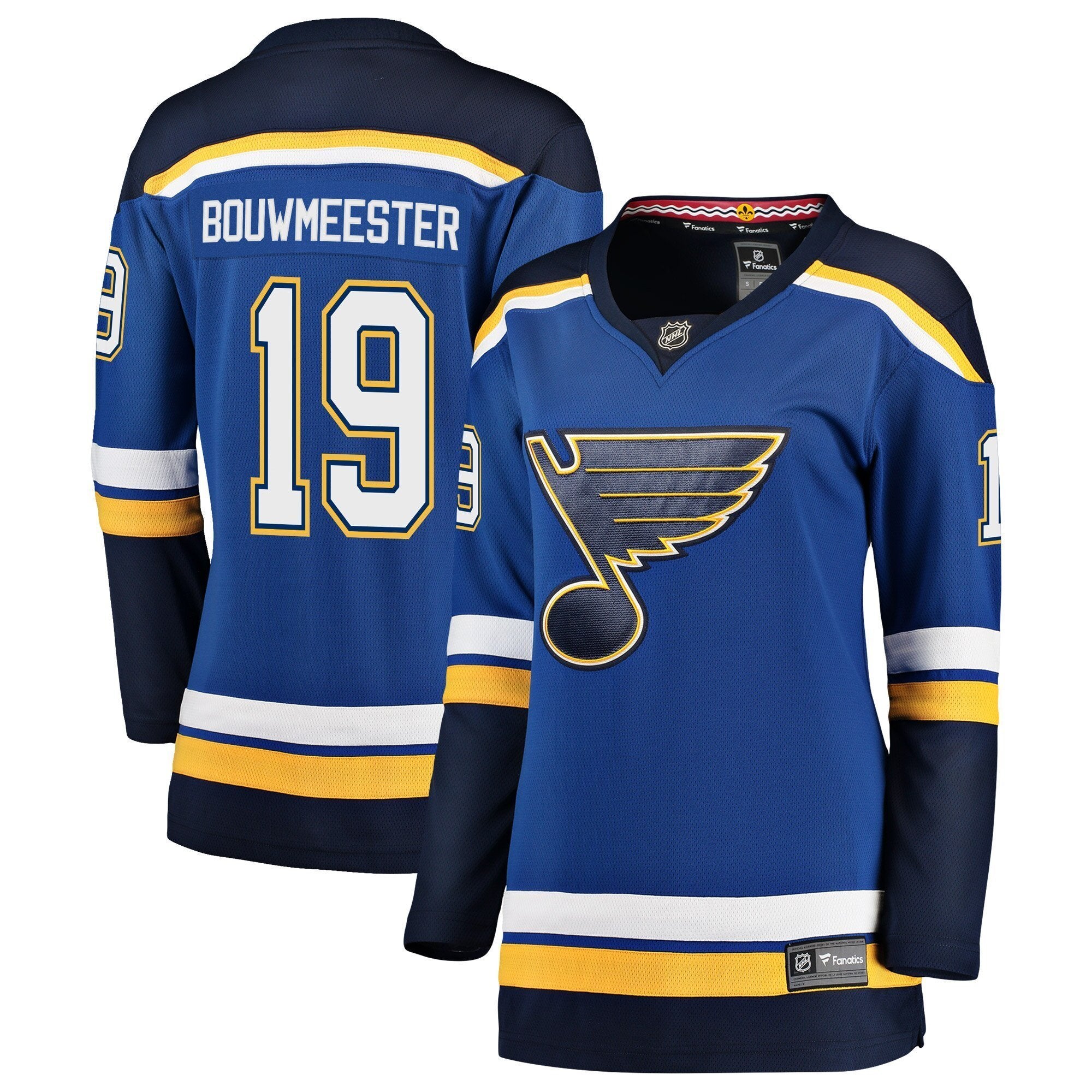 Women s St Louis Blues Jay Bouwmeester Fanatics Branded Blue Breakaway Player Jersey