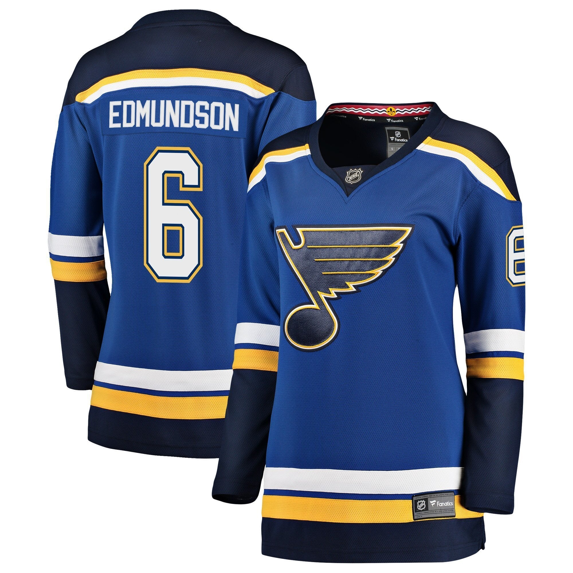 Women s St Louis Blues Joel Edmundson Fanatics Branded Blue Breakaway Player Jersey