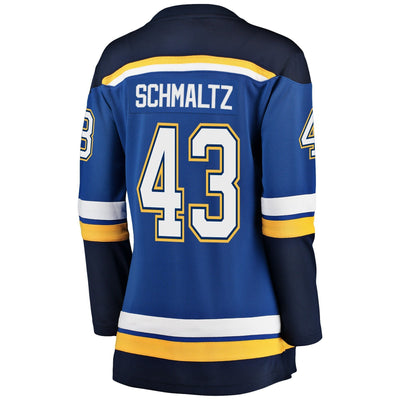 Women s St Louis Blues Jordan Schmaltz Fanatics Branded Blue Breakaway Player Jersey