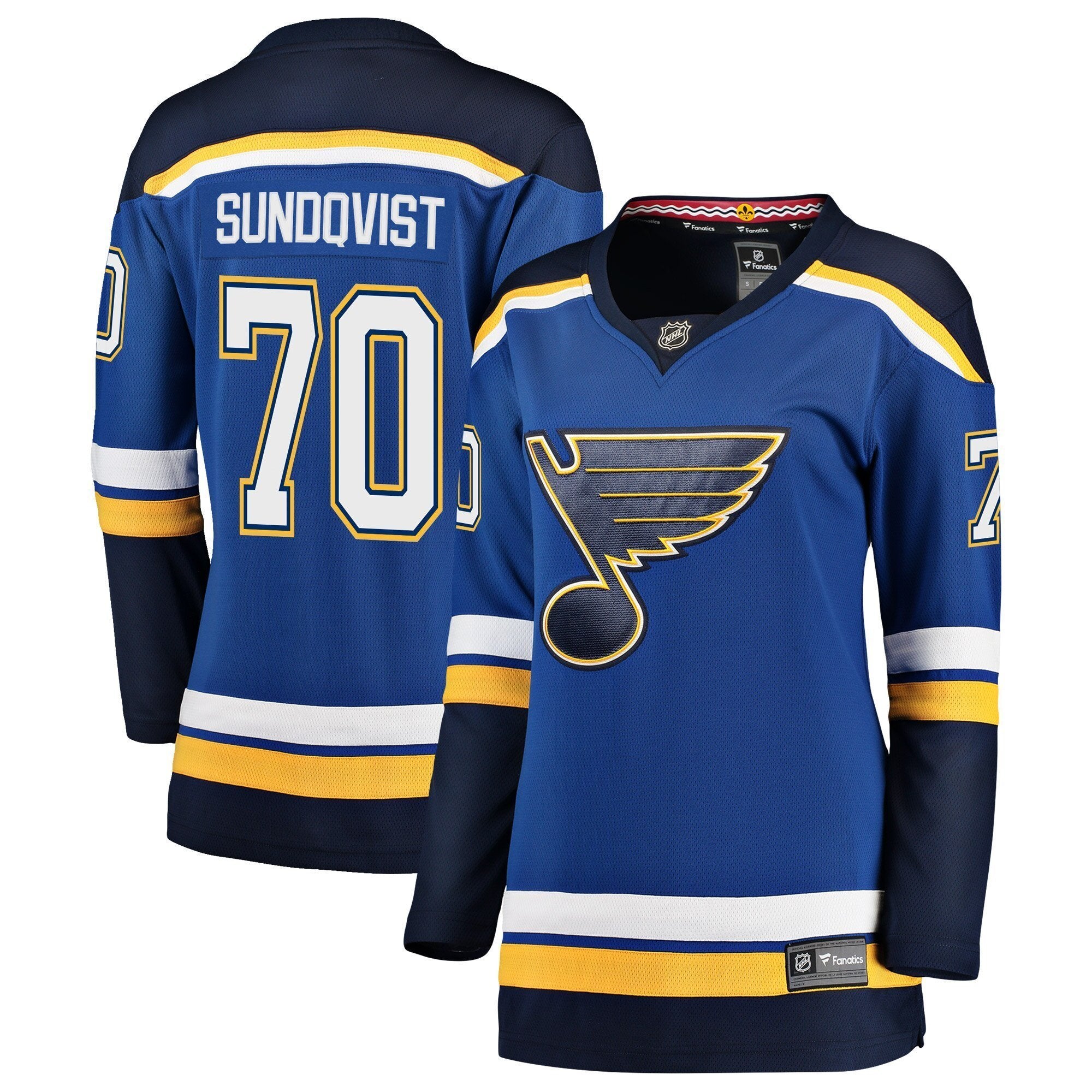 Women s St Louis Blues Oskar Sundqvist Fanatics Branded Blue Breakaway Player Jersey