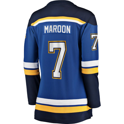 Women s St Louis Blues Patrick Maroon Fanatics Branded Blue Home Breakaway Player Jersey