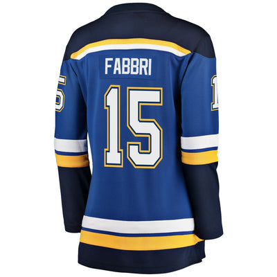 Women s St Louis Blues Robby Fabbri Fanatics Branded Blue Breakaway Player Jersey