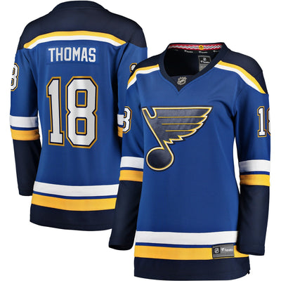 Women s St Louis Blues Robert Thomas Fanatics Branded Blue Home Breakaway Player Jersey