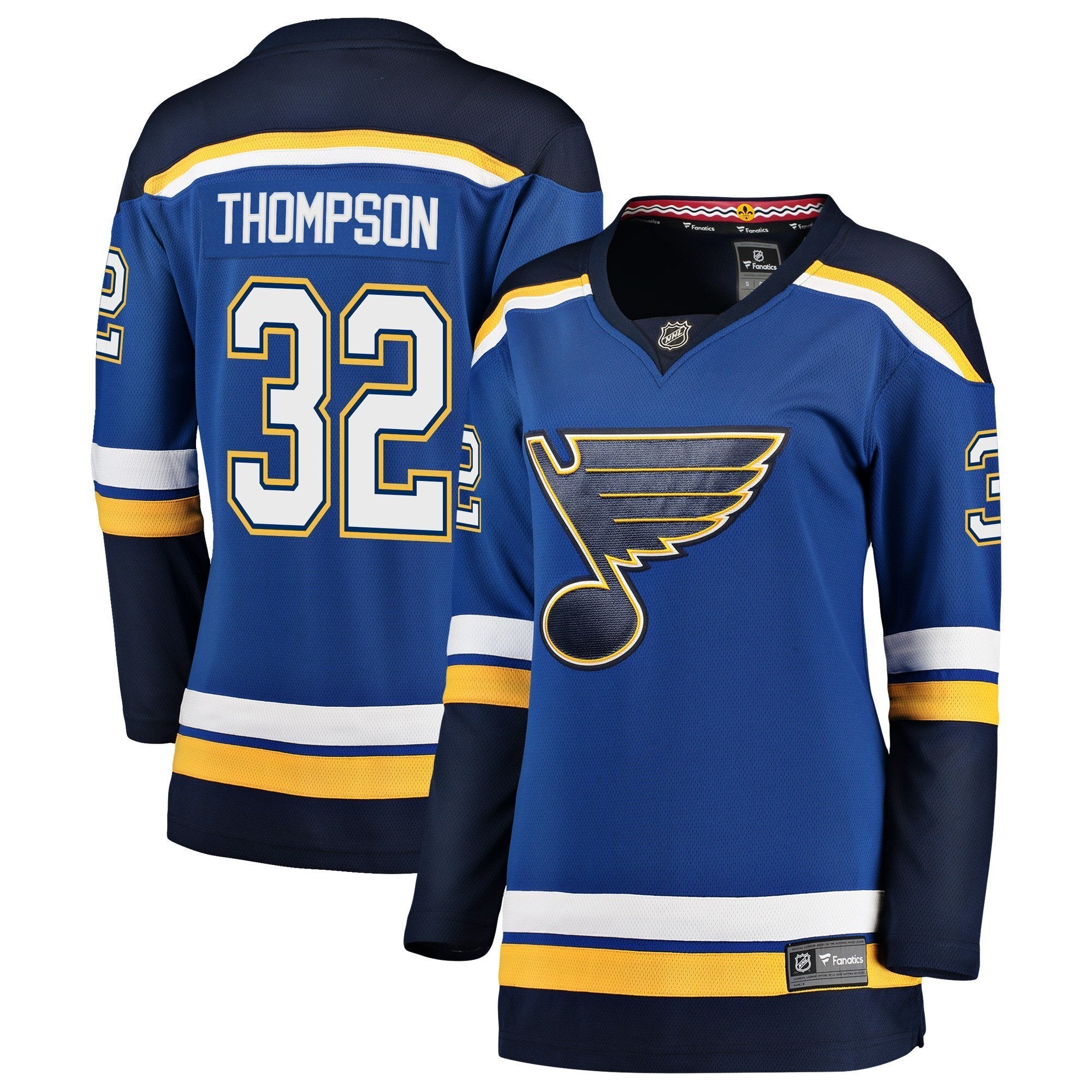 Women s St Louis Blues Tage Thompson Fanatics Branded Blue Breakaway Player Jersey