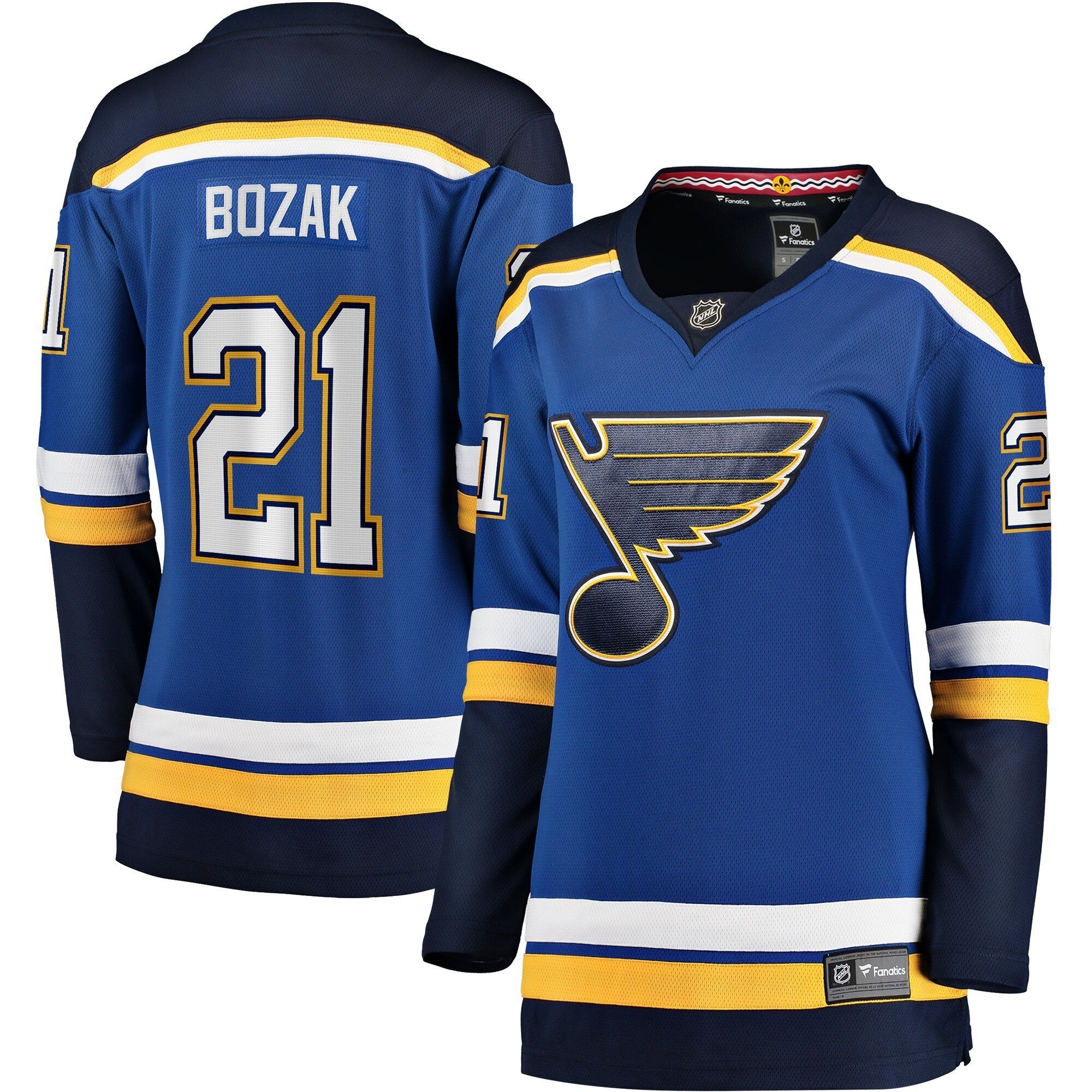 Women s St Louis Blues Tyler Bozak Fanatics Branded Blue Home Breakaway Player Jersey