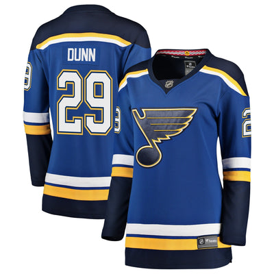 Women s St Louis Blues Vince Dunn Fanatics Branded Blue Breakaway Player Jersey