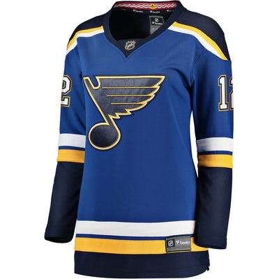 Women s St Louis Blues Zach Sanford Fanatics Branded Blue Home Breakaway Player Jersey