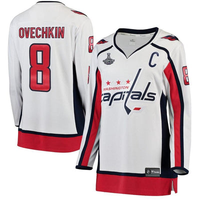 Women s Washington Capitals Alexander Ovechkin White 2018 Stanley Cup Champions Away Breakaway Player Jersey White