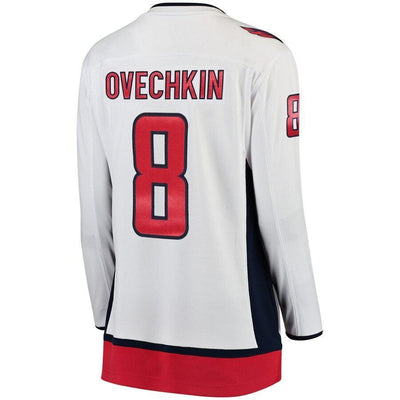 Women s Washington Capitals Alexander Ovechkin White 2018 Stanley Cup Champions Away Breakaway Player Jersey White