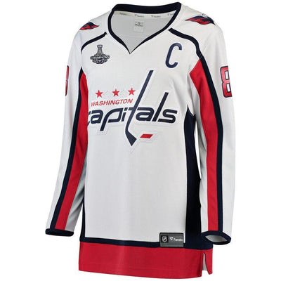 Women s Washington Capitals Alexander Ovechkin White 2018 Stanley Cup Champions Away Breakaway Player Jersey White