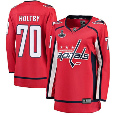 Women s Washington Capitals Braden Holtby Fanatics Branded Red 2018 Stanley Cup Champions Home Breakaway Player Jersey Red