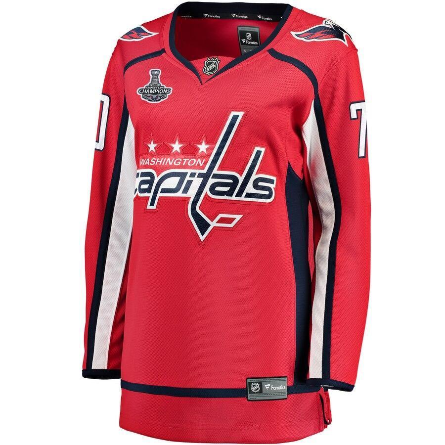 Women s Washington Capitals Braden Holtby Fanatics Branded Red 2018 Stanley Cup Champions Home Breakaway Player Jersey Red