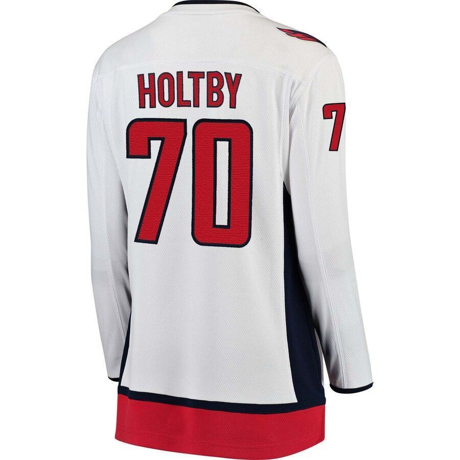 Women s Washington Capitals Braden Holtby White 2018 Stanley Cup Champions Away Breakaway Player Jersey White