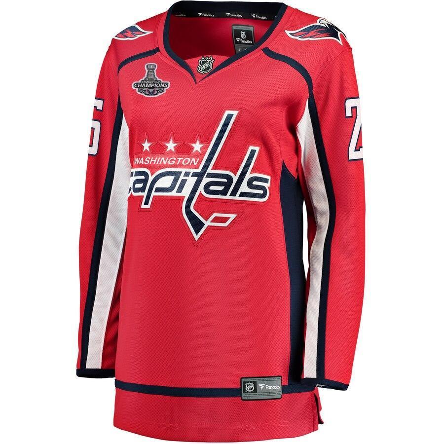 Women s Washington Capitals Devante Smith Pelly Fanatics Branded Red 2018 Stanley Cup Champions Home Breakaway Player Jersey Red