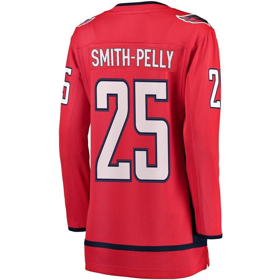 Women s Washington Capitals Devante Smith Pelly Fanatics Branded Red 2018 Stanley Cup Champions Home Breakaway Player Jersey Red