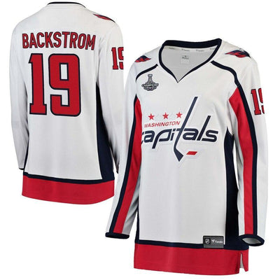 Women s Washington Capitals Nicklas Backstrom White 2018 Stanley Cup Champions Away Breakaway Player Jersey White