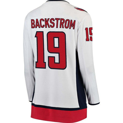 Women s Washington Capitals Nicklas Backstrom White 2018 Stanley Cup Champions Away Breakaway Player Jersey White