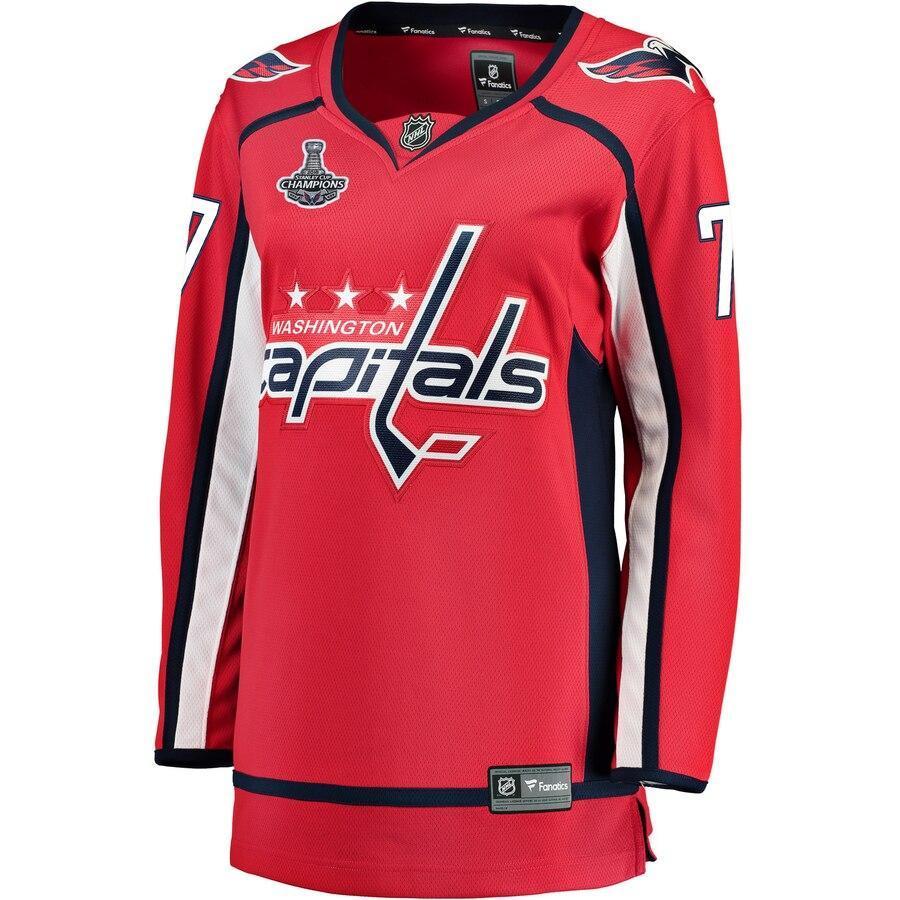Women s Washington Capitals TJ Oshie Fanatics Branded Red 2018 Stanley Cup Champions Home Breakaway Player Jersey Red
