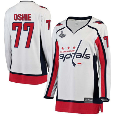 Women s Washington Capitals TJ Oshie White 2018 Stanley Cup Champions Away Breakaway Player Jersey White