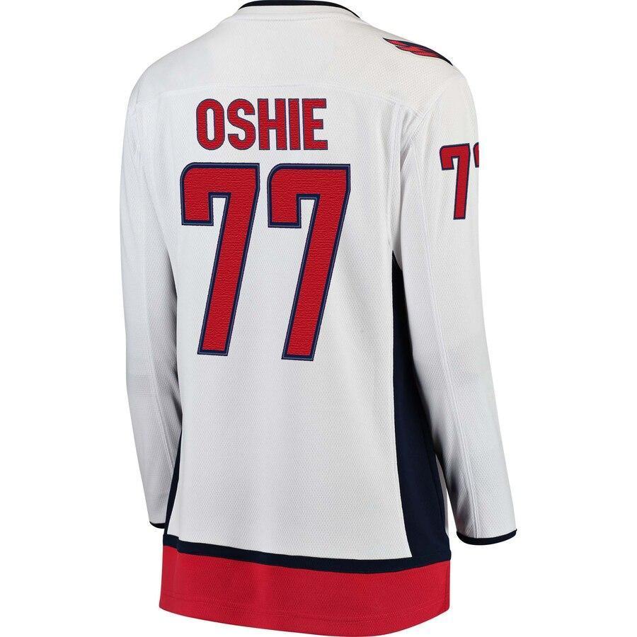 Women s Washington Capitals TJ Oshie White 2018 Stanley Cup Champions Away Breakaway Player Jersey White
