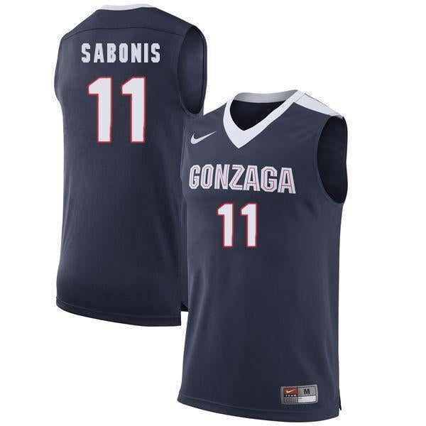 Domantas Sabonis Gonzaga Bulldogs Basketball Jersey-Navy