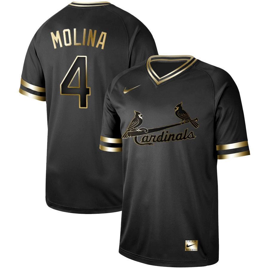 Yadier Molina Cardinals New Arrival 2019 Baseball Player Black Golden Jersey