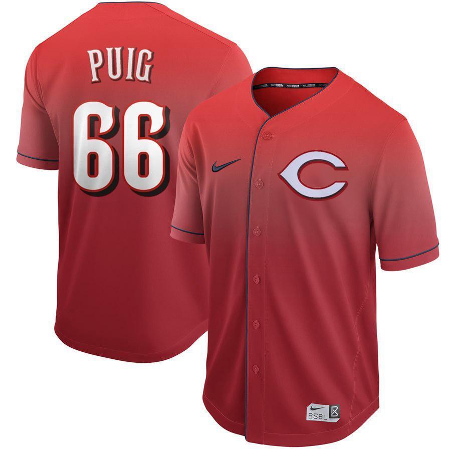 Yasiel Puig Cincinnati Reds 2019 New Arrivals Baseball Player Fade Jersey