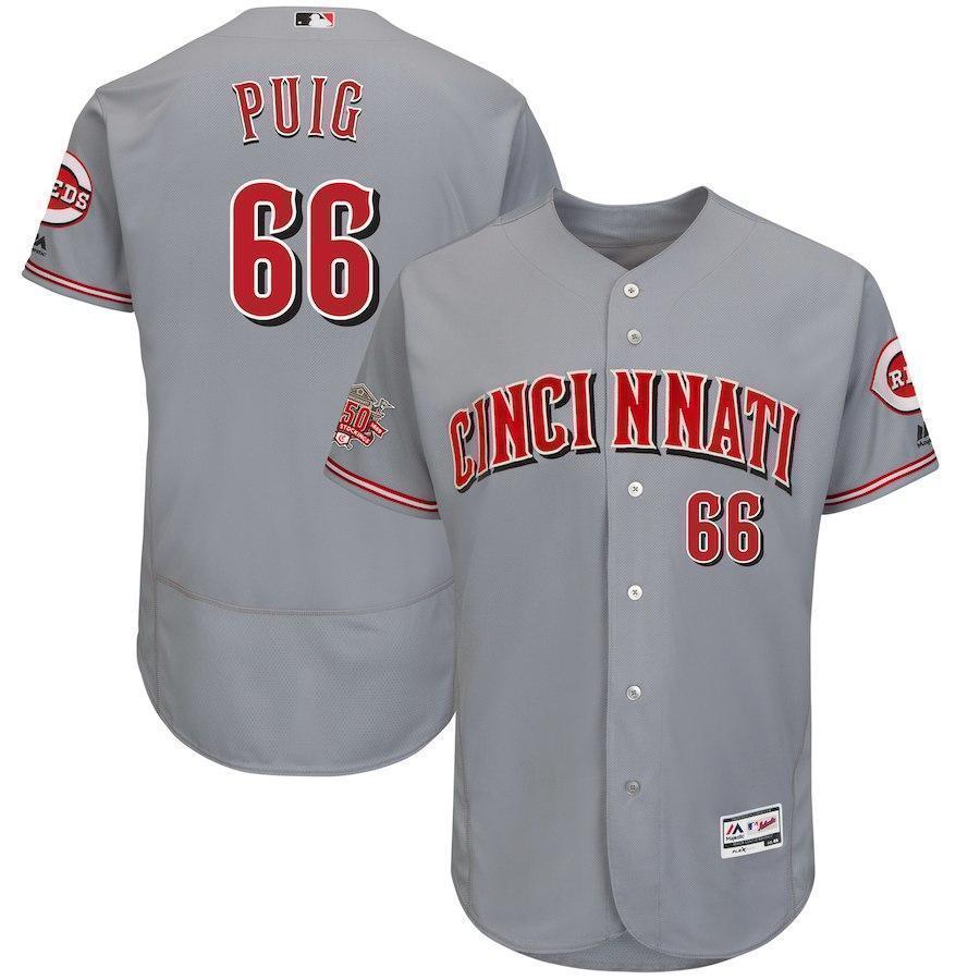 Yasiel Puig Cincinnati Reds 150th Anniversary Baseball Jersey