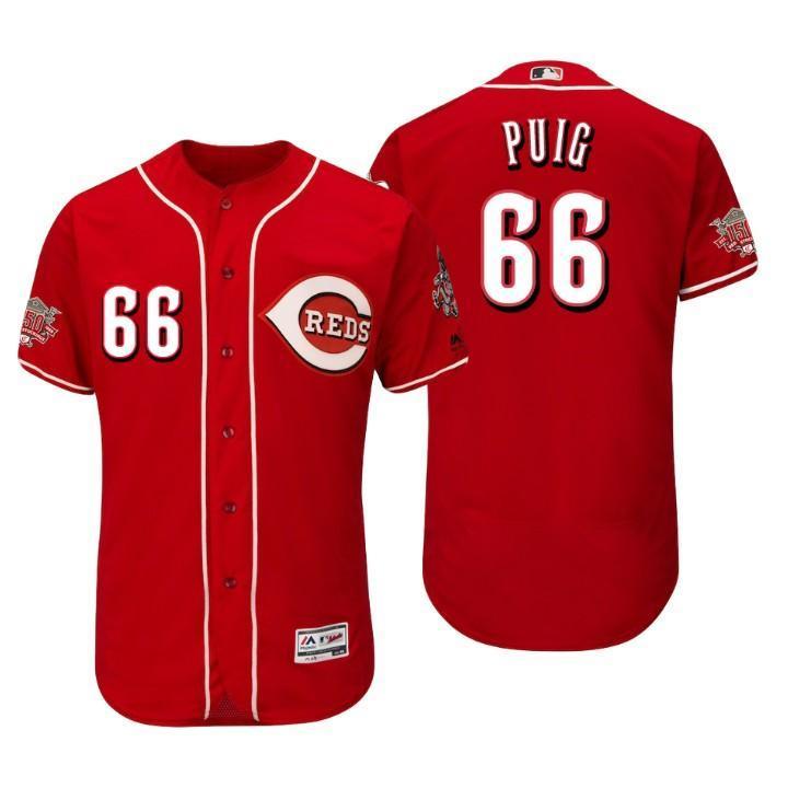 Yasiel Puig Cincinnati Reds 150th Anniversary Baseball Jersey - Scarlet