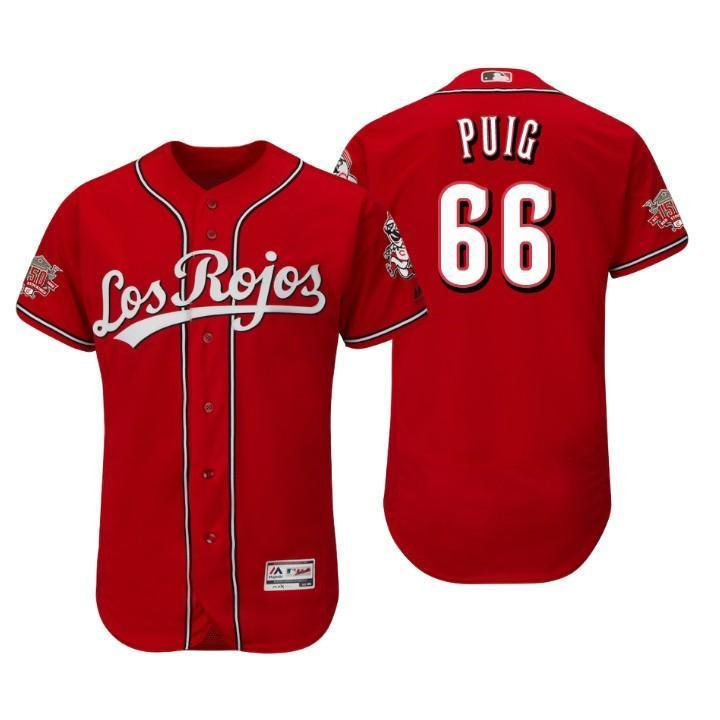 Yasiel Puig Cincinnati Reds 150th Anniversary Baseball Jersey - Red