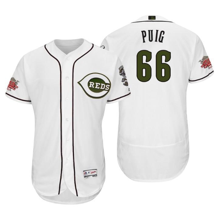 Yasiel Puig Cincinnati Reds 150th Anniversary Baseball Jersey - Green