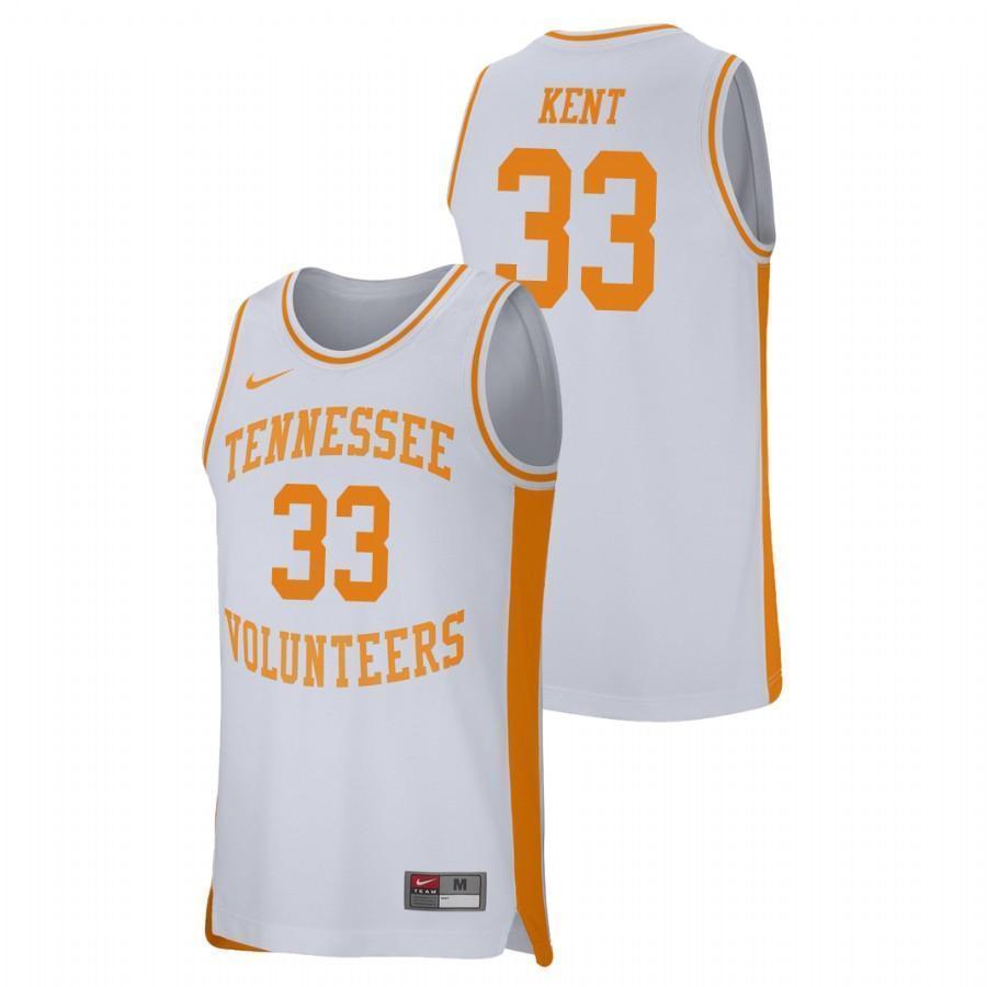 Zach Kent Tennessee Volunteers Basketball Jersey - White