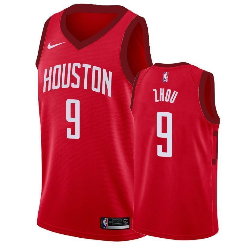 Houston Rockets #9 Zhou Qi 2018/19 Earned Edition Swingman Jersey