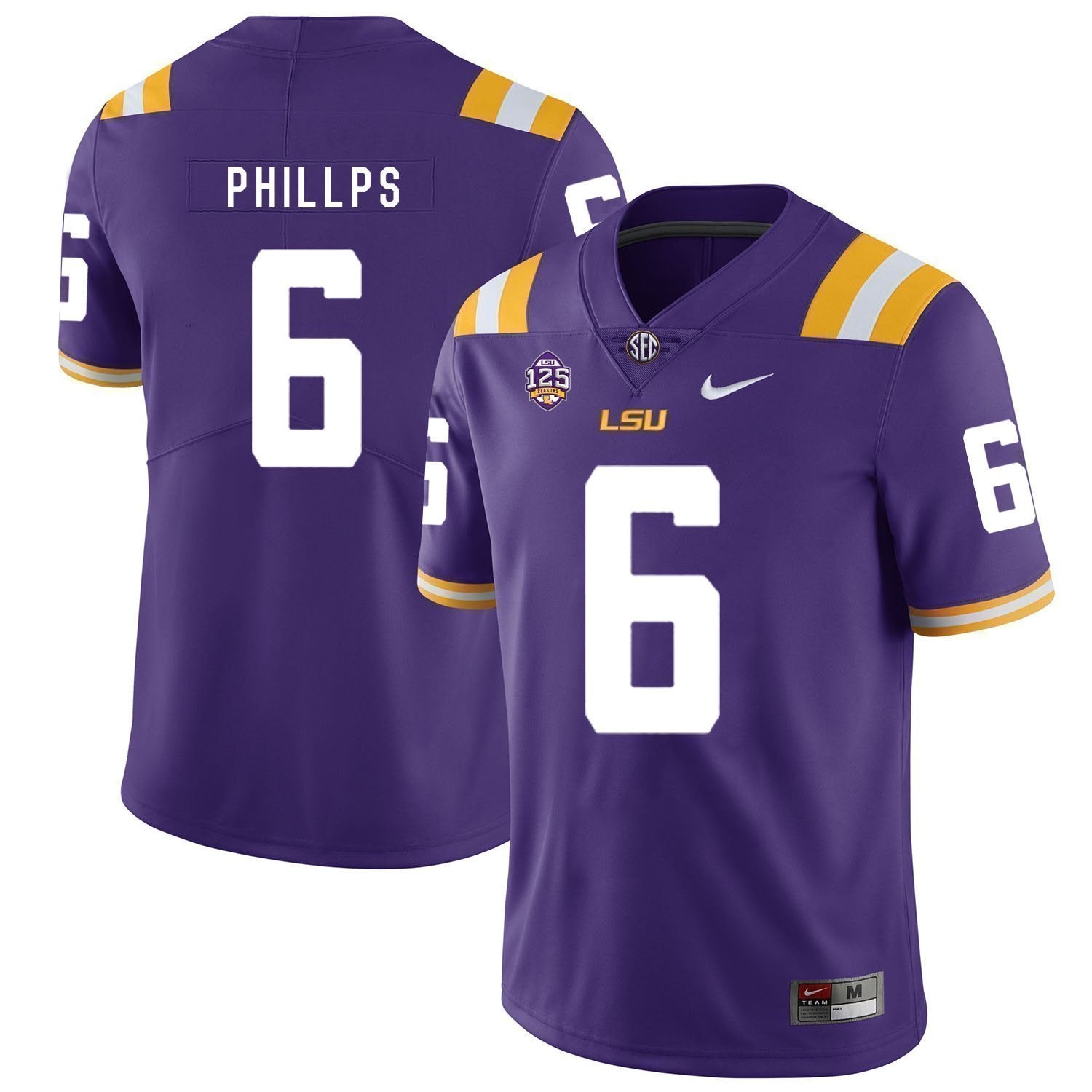 Jacob Phillps LSU Tigers Football Jersey - Purple