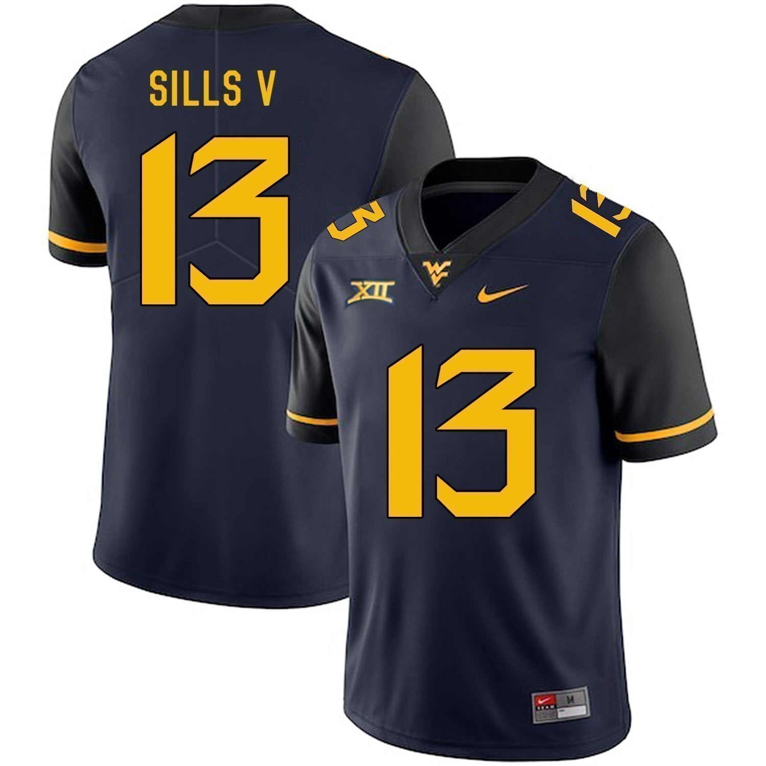 David Sills V West Virginia Mountaineers Football Jersey - Navy