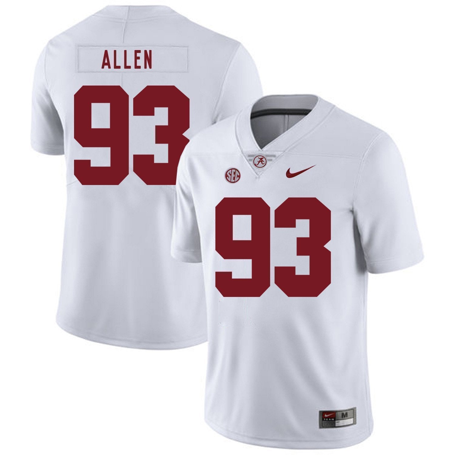 Jonathan Allen Alabama Crimson Tide Football Jersey-White