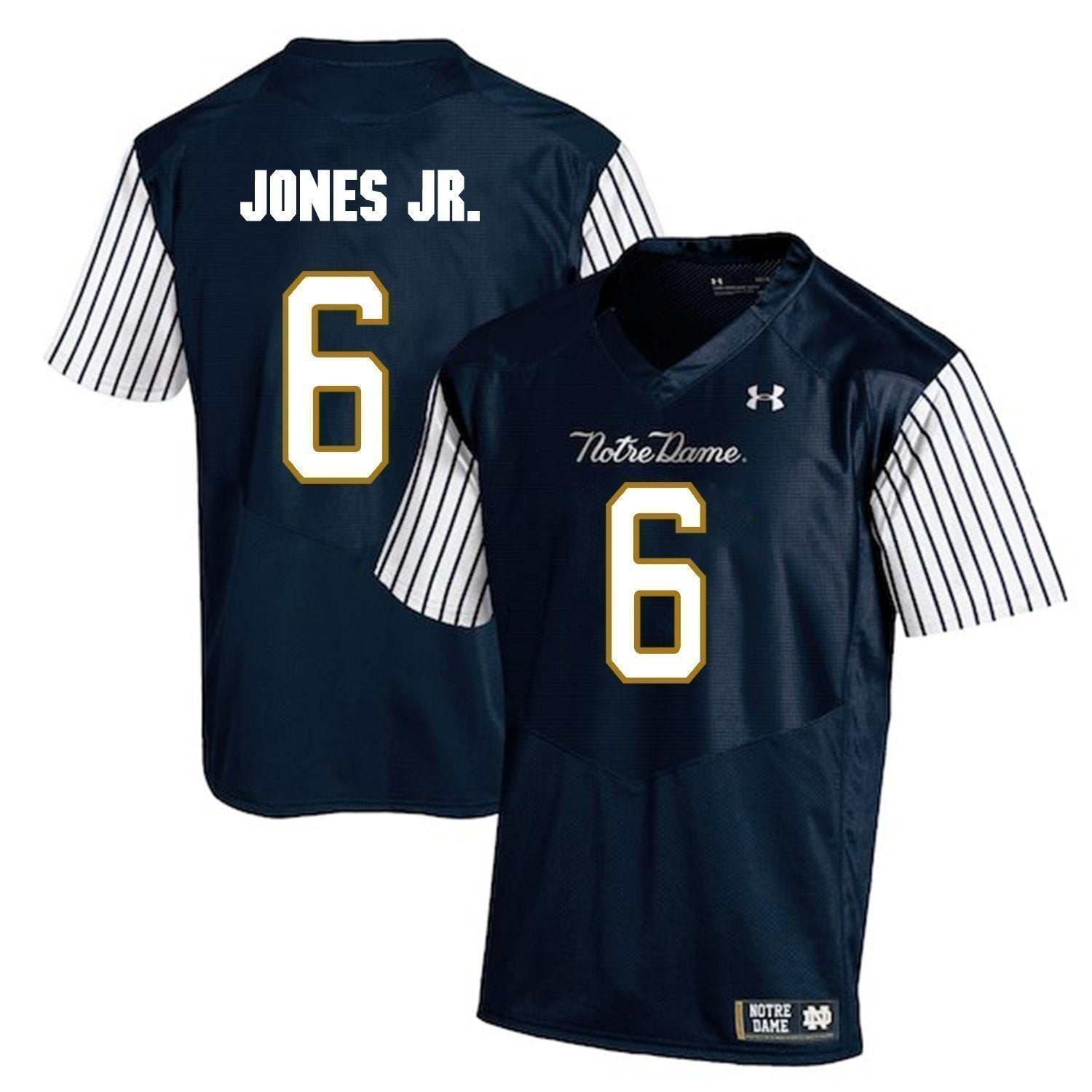 Tony Jones Notre Dame Fighting Irish Football Jersey Navy Stripe