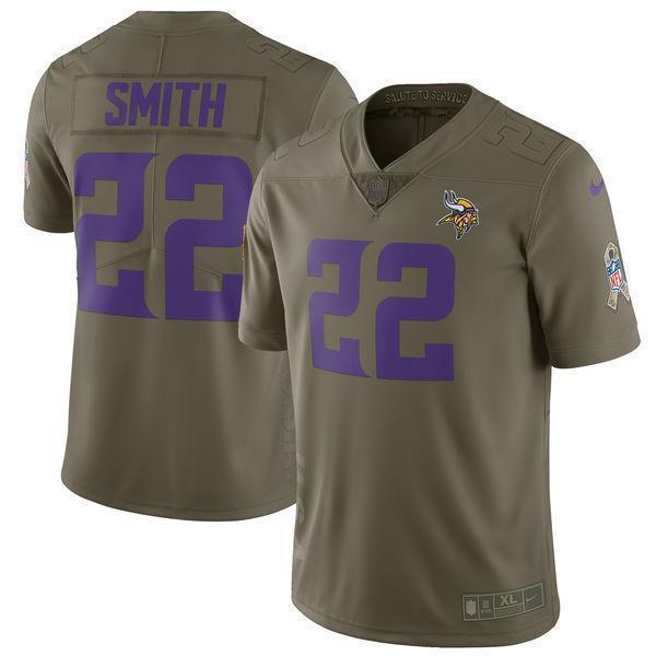 Harrison Smith Minnesota Vikings Salute To Service Limited Jersey - Olive