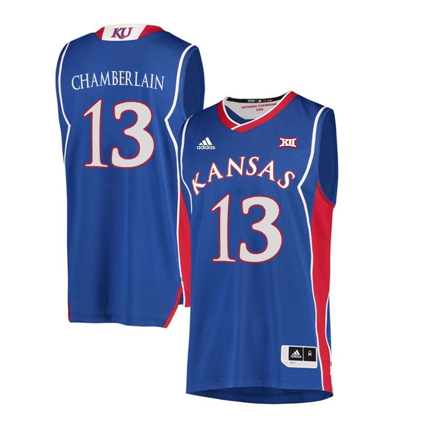Wilt Chamberlain Kansas Jayhawks Basketball Jersey-Blue