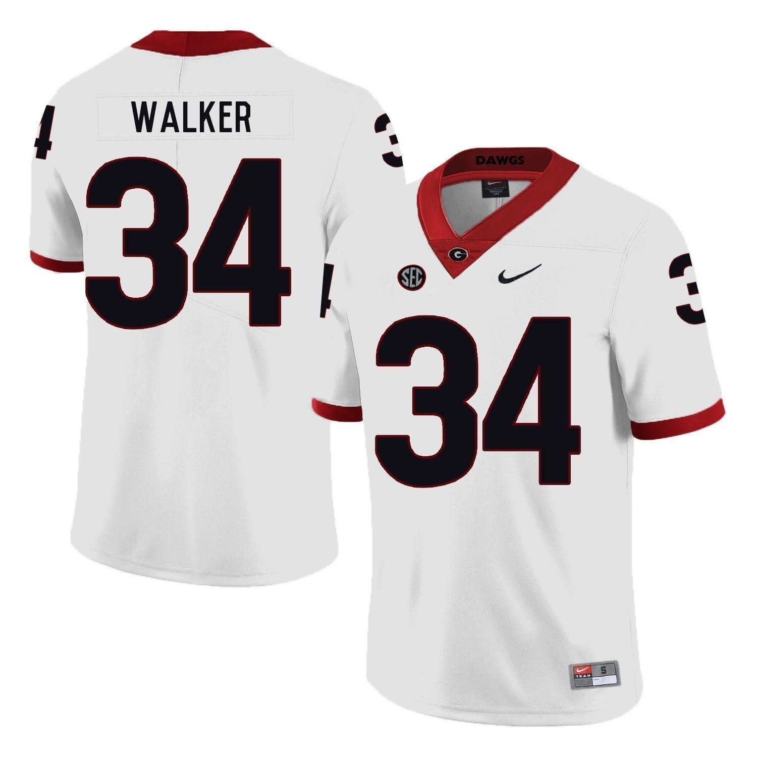 Herschel Walker Georgia Bulldogs Football Jersey White