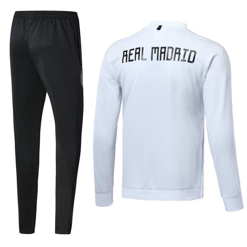 Real Madrid White Tracksuit Training Jackets and Pants 2018/19
