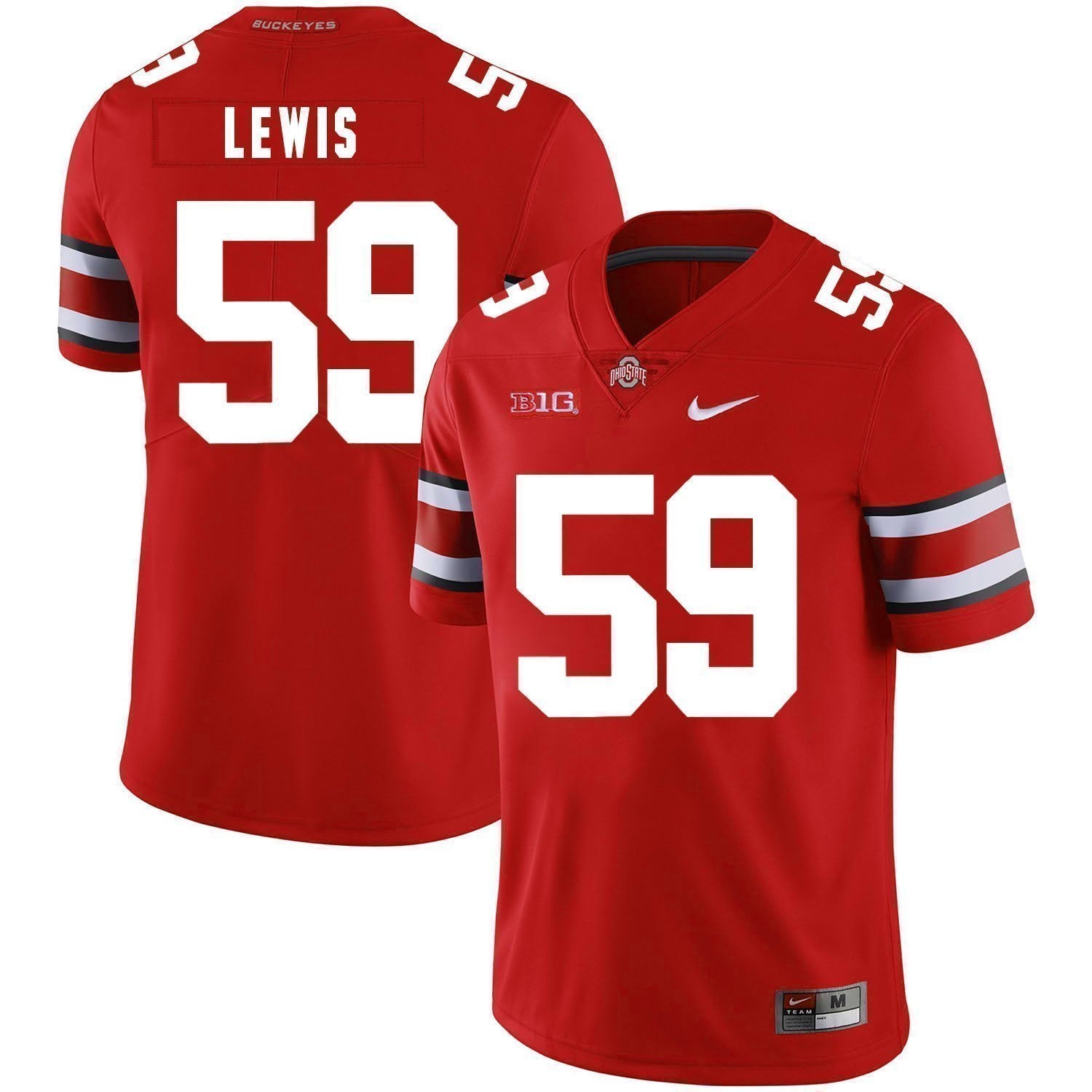 Tyquan Lewis Ohio State Buckeyes Football Jersey - Red