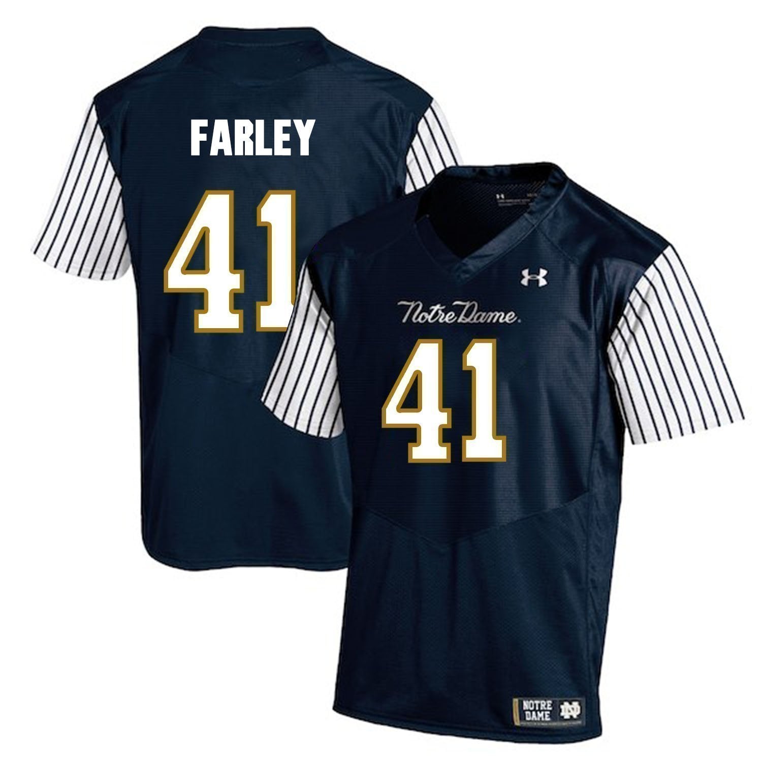 Matthias Farley Notre Dame Fighting Irish Football Jersey Navy Stripe
