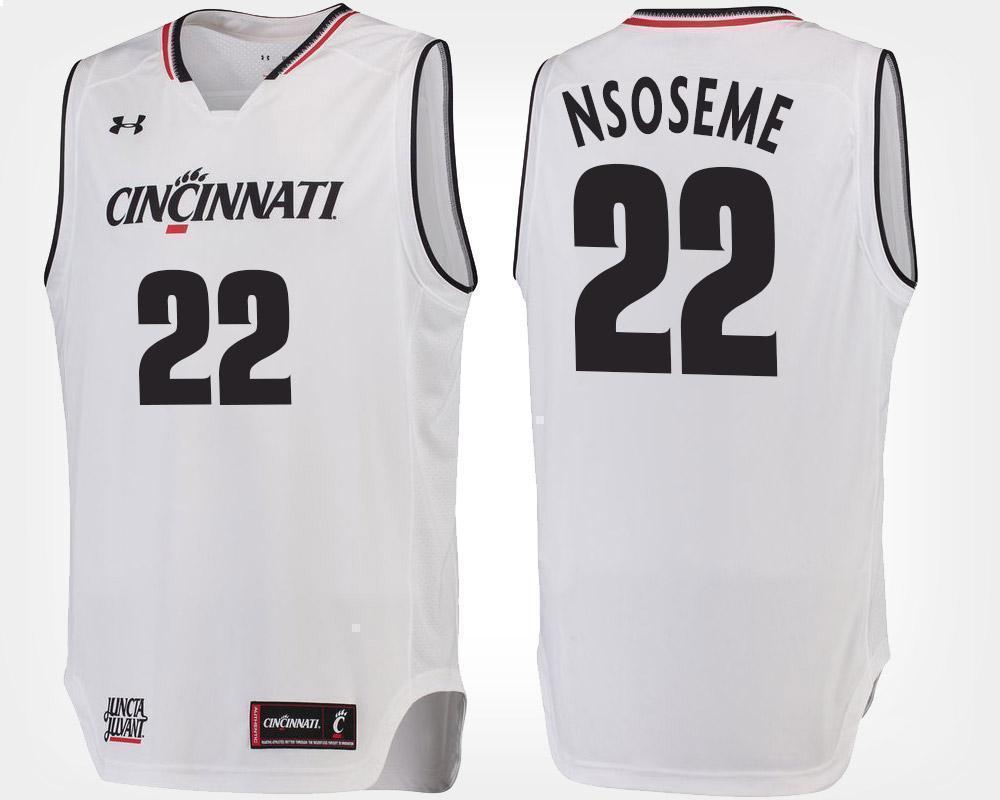 Eliel Nsoseme Cincinnati Bearcats Basketball Jersey-White