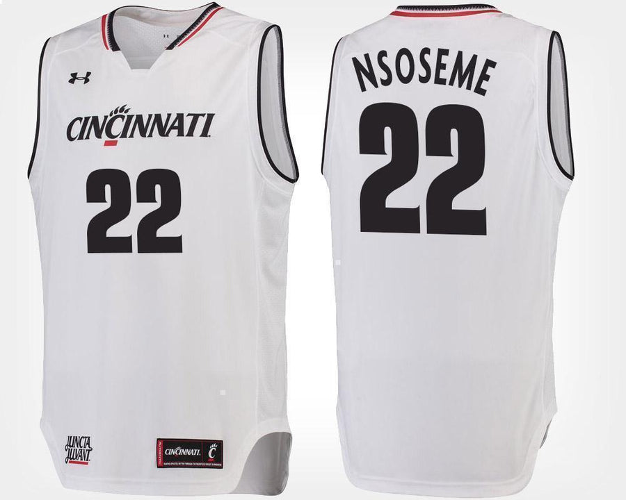 Eliel Nsoseme Cincinnati Bearcats Basketball Jersey-White